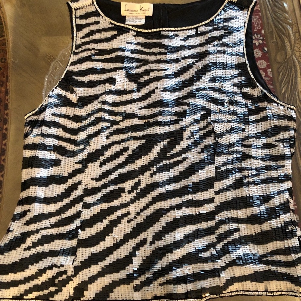 Lawrence Kazar sequin top